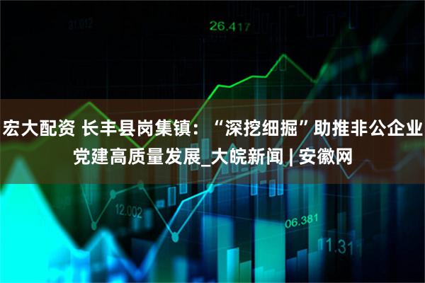 宏大配资 长丰县岗集镇：“深挖细掘”助推非公企业党建高质量发展_大皖新闻 | 安徽网